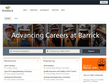 Tablet Screenshot of jobs.barrick.com